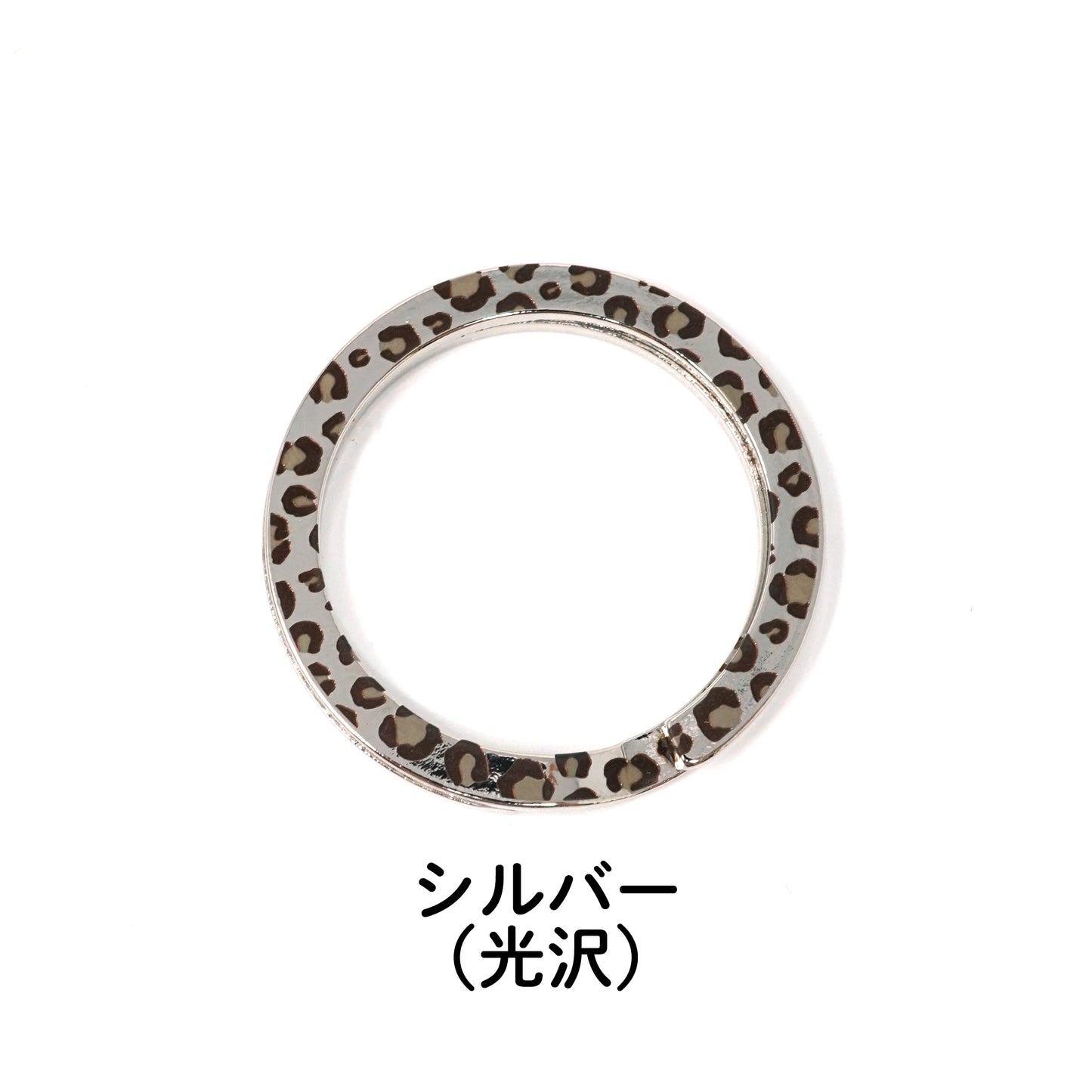 日本製 ヒョウ柄・二重リング 外径31mm 2色